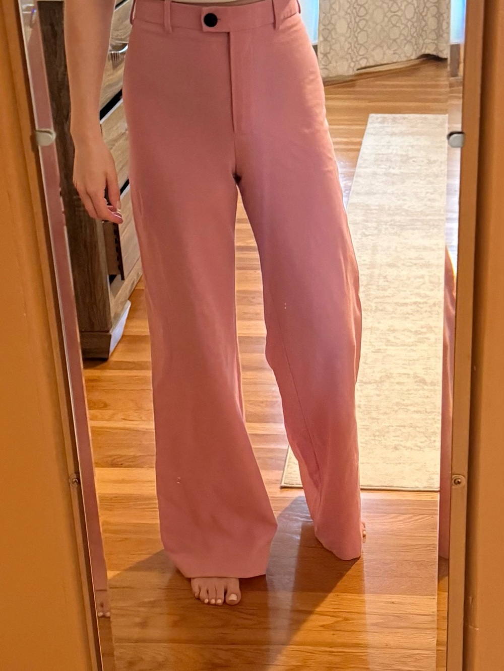 Zara Wide-Leg Pants in Dusty Rose
